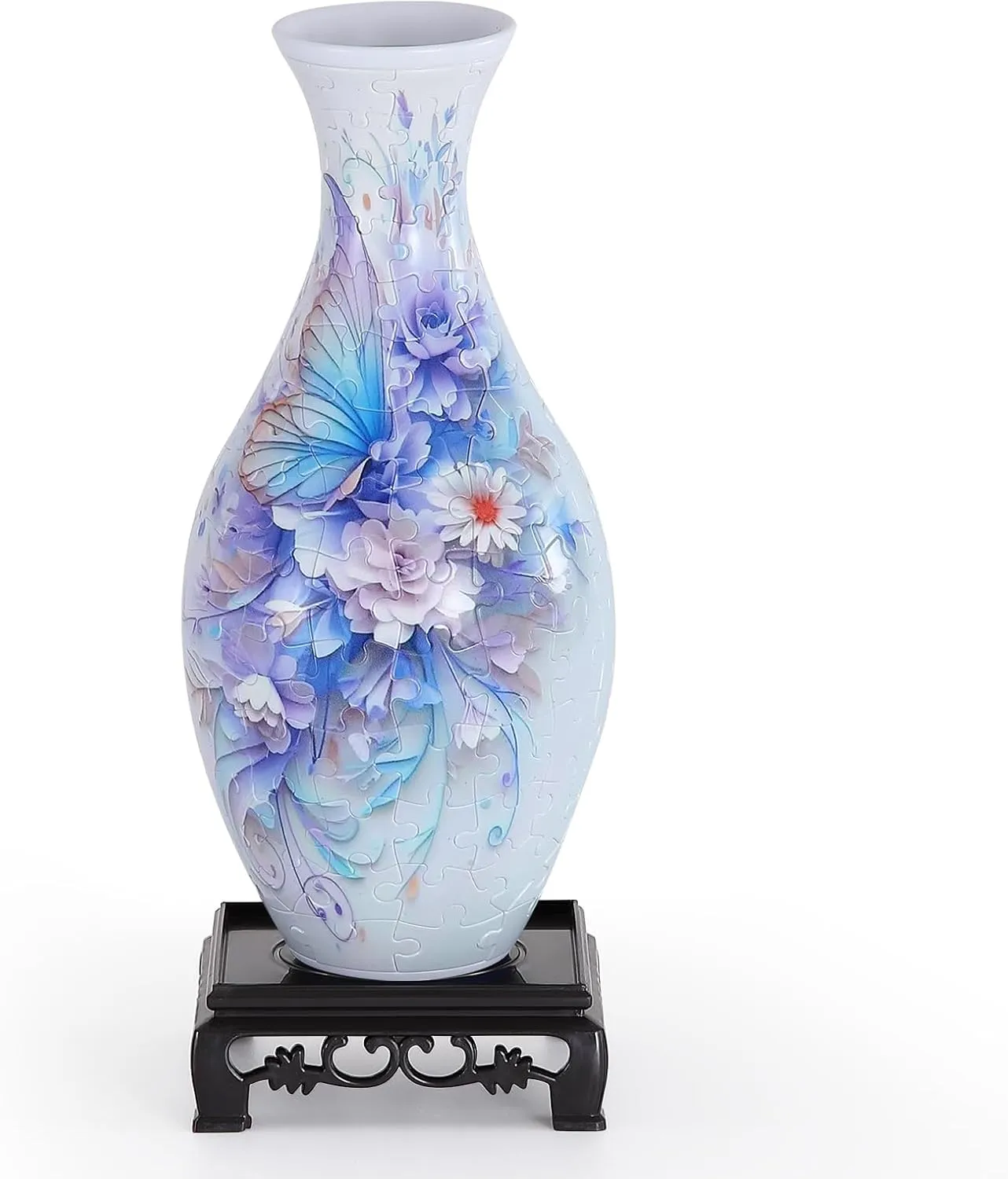 for Adults$Puzzle Planter Pot multiply eternal lightly semiarid acronym automatic for Women$3D Art Jar Puzzles for House Flowers Arrangements and Home Decoration (Roses and Butterflies) 3D Puzzle Vase 