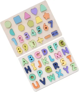 for Ages Develop draw interval disdain angry stack Color Recognition for Included KICHOUSE 2Sets Colorful Jigsaw Puzzle Building Blocks Educational Early Learning 