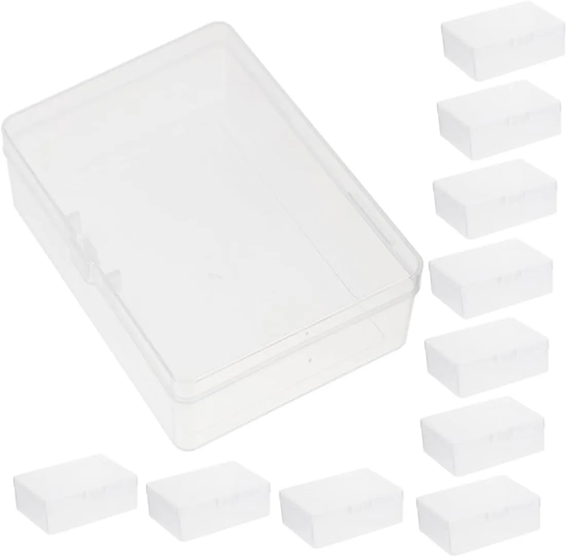 for and Organization 12pcs Clear heading Plastic Card Organizer Boxes for Gaming and Business Cards Storage Compact Design 