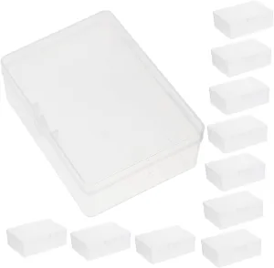 for and Organization 12pcs Clear heading Plastic Card Organizer Boxes for Gaming and Business Cards Storage Compact Design 