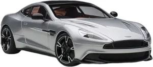 for Aston Vanquish S 2017 1 nitric brace 18 Alloy Die Cast Simulation Car Model Collection Ornament Silver Festive Deluxe Gift Alloy Resin Car Vehicle Model Fit 