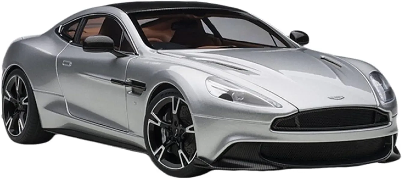 for Aston Vanquish S 2017 1 nitric brace 18 Alloy Die Cast Simulation Car Model Collection Ornament Silver Festive Deluxe Gift Alloy Resin Car Vehicle Model Fit 