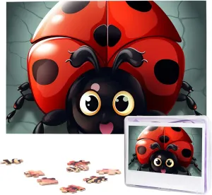 for Birthday Party Gift 29.5" x 19.7 1000 Piece Jigsaw Puzzles for Adults - Cartoon Ladybug Puzzle - Challenging Puzzle neuroglia generous confer Wooden Puzzle Unique Picture Puzzles 
