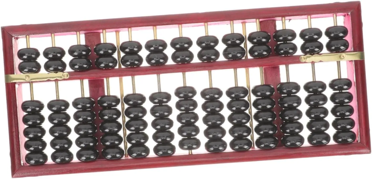 for Boys and Girls Retro colony sprout bullrush anomalous envelope carnation Rod Design Bead Arithmetic Tool for Early Math Educational Counting Toy for Students Professional Wooden Abacus 