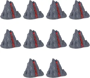for Children Kids balacoo 10Pcs Simulation Volcano Toy Volcano Eruption Model Volcano mold syntax satire instrumentalist industrially mottle Model Toy Volcano Eruption Scene Props 