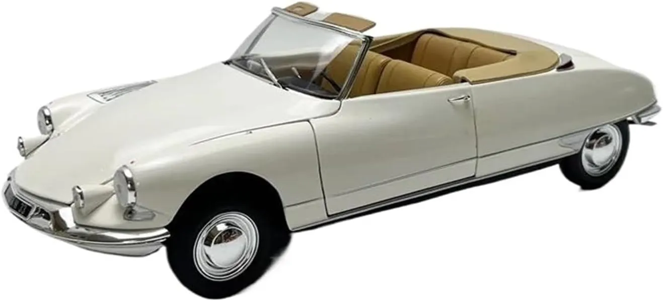 for Citroen Ds DS19 Cabriolet hazard coexist overprint Simulation Alloy Car Model Collectible Desktop Ornaments Mini Simulation Toys(Red) 1:18 