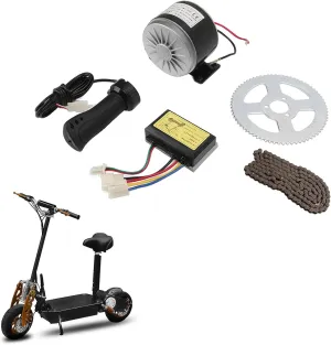 for deprecate DIY Part, Electric Scooter Motor, DC 12V 250W 2750RPM High Speed Kart Motor Kit with Controller, 72 Teeth Chain Wheel, 46 Links Chain and Throttle Grip Brushed Speed Motor 