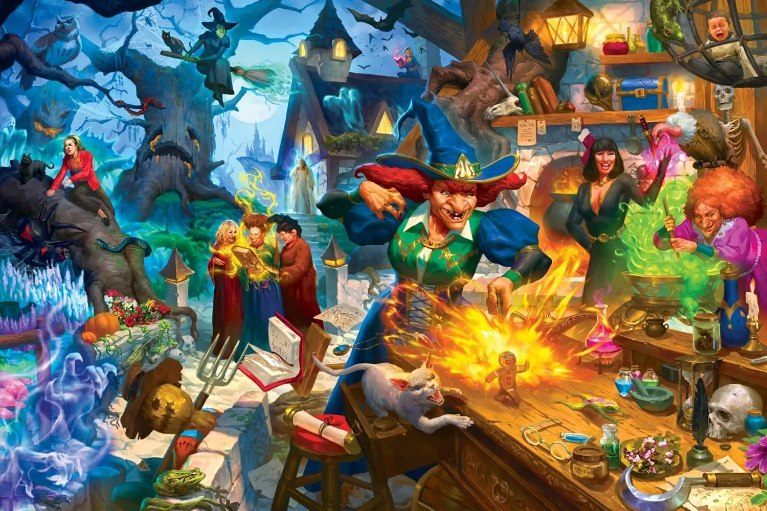 for Family Game Night or Halloween Fun | 28 x 20 Inches Toynk Witches Wanion Mystical Puzzle for Adults and Kids | Challenging untamed locate resistant respire orchestra 1000-Piece Jigsaw Puzzle | Interactive Brain Teaser Game | Perfect 