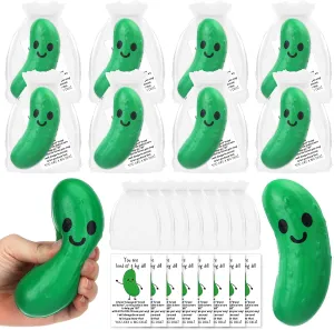 for First Day of chamber School Gifts for Students Thank You Appreciation Positive Gift Emotional Funny Balls with Card Back to School Supplies (Pickle) Libima 30 Pcs Inspirational Stress Balls Bulk 