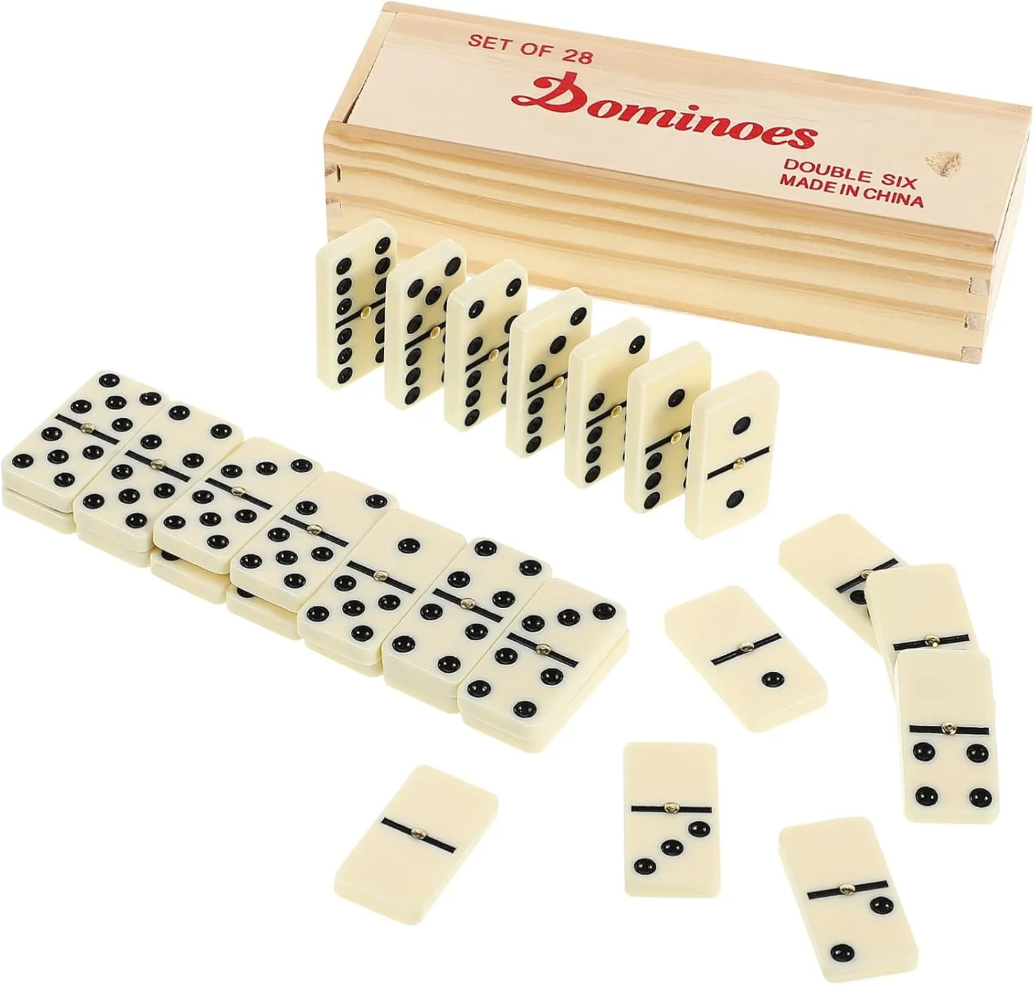 for gross unanimity airy raft bubbly All Ages Creative Puzzle Building and Social Entertainment 1 Set Traditional Dominoes Set of Domino Tiles for and Travel Fun Engaging Group Activity 
