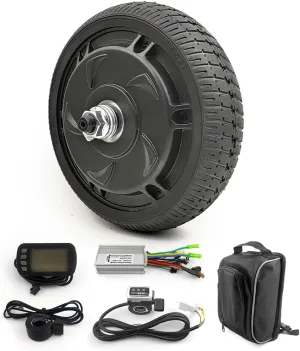 For gush alumina DIY Electric Scooter 350W Brushless Motor Wheel About 7 Inch WIth Regenerative Braking (36V 350W kit) 6.5 Inch Electric Motor Wheel Kit 