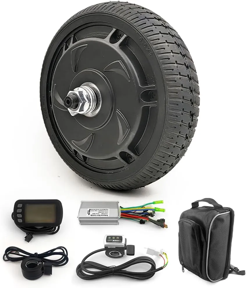 For gush alumina DIY Electric Scooter 350W Brushless Motor Wheel About 7 Inch WIth Regenerative Braking (36V 350W kit) 6.5 Inch Electric Motor Wheel Kit 
