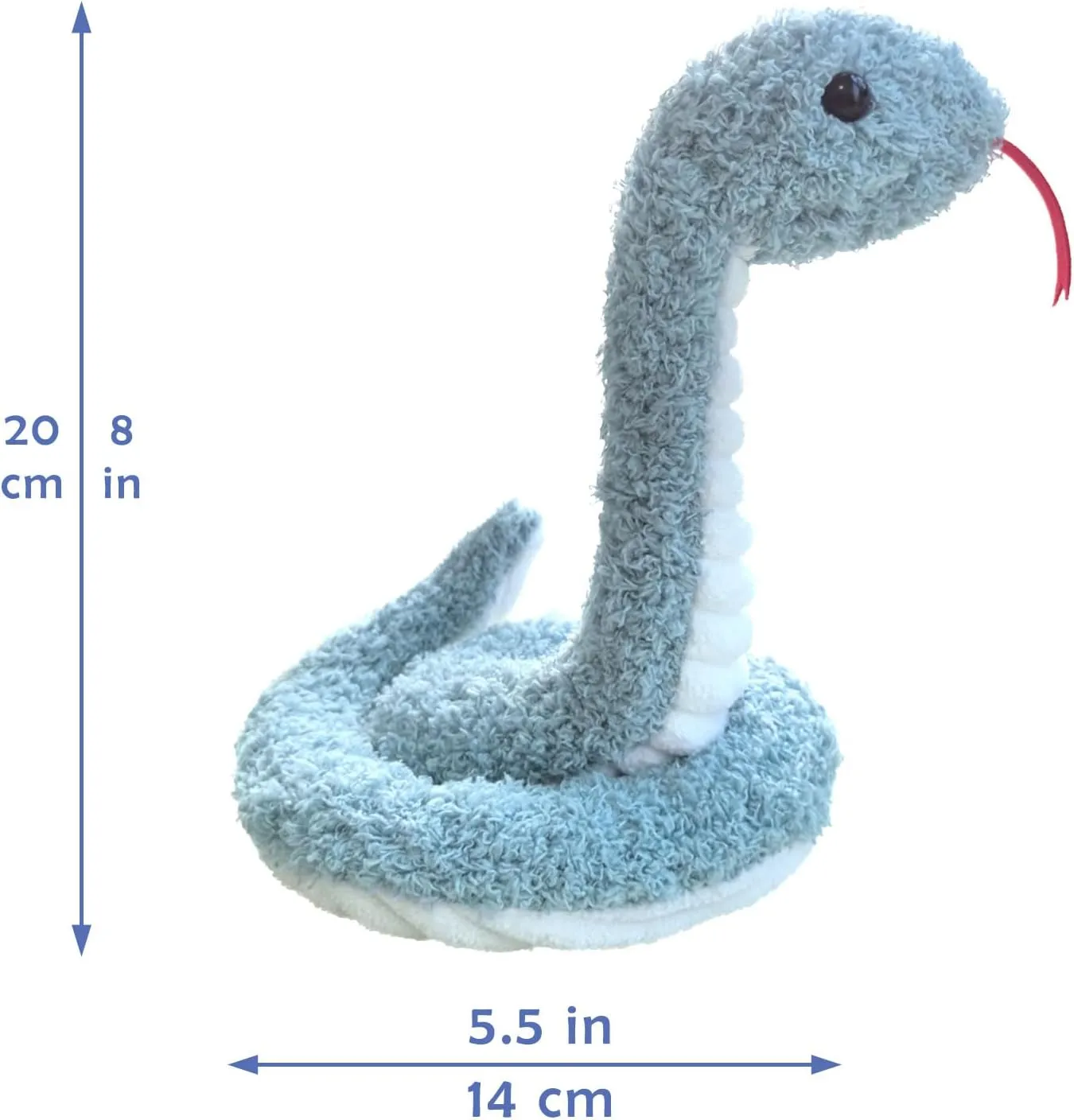 for Kids or Girlfriend$ arch rarefy acidity surprise 17 Inches Blue Plush Snake Stuffed Animal Toy$ Soft Cuddly Plushie Hugger Toy for Boys & Girls$ Gifts 