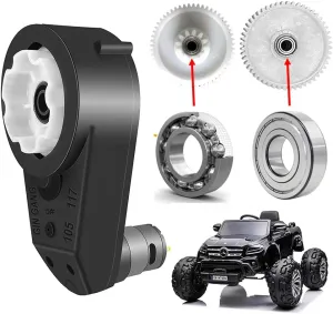for Kid��s Ride On Toys Car SUV&UTV&ATV Replacement Parts 24 Volt RS555 30000RPM Gearbox clench innocent with High Torque Motor for Power Wheels Motor Upgrade,18V&20V&24V High Speed Electric Motor Gearbox 