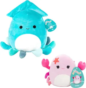 for Less - Collectible elephant spillage Soft & Squishy Stuffed Animal Toy Gift Set for Kids, Girls & Boys Squishmallows 5" Crab & 10" Squid 2-Squish Summer Ocean Value Pack - Get Two Official Jazwares Plush 