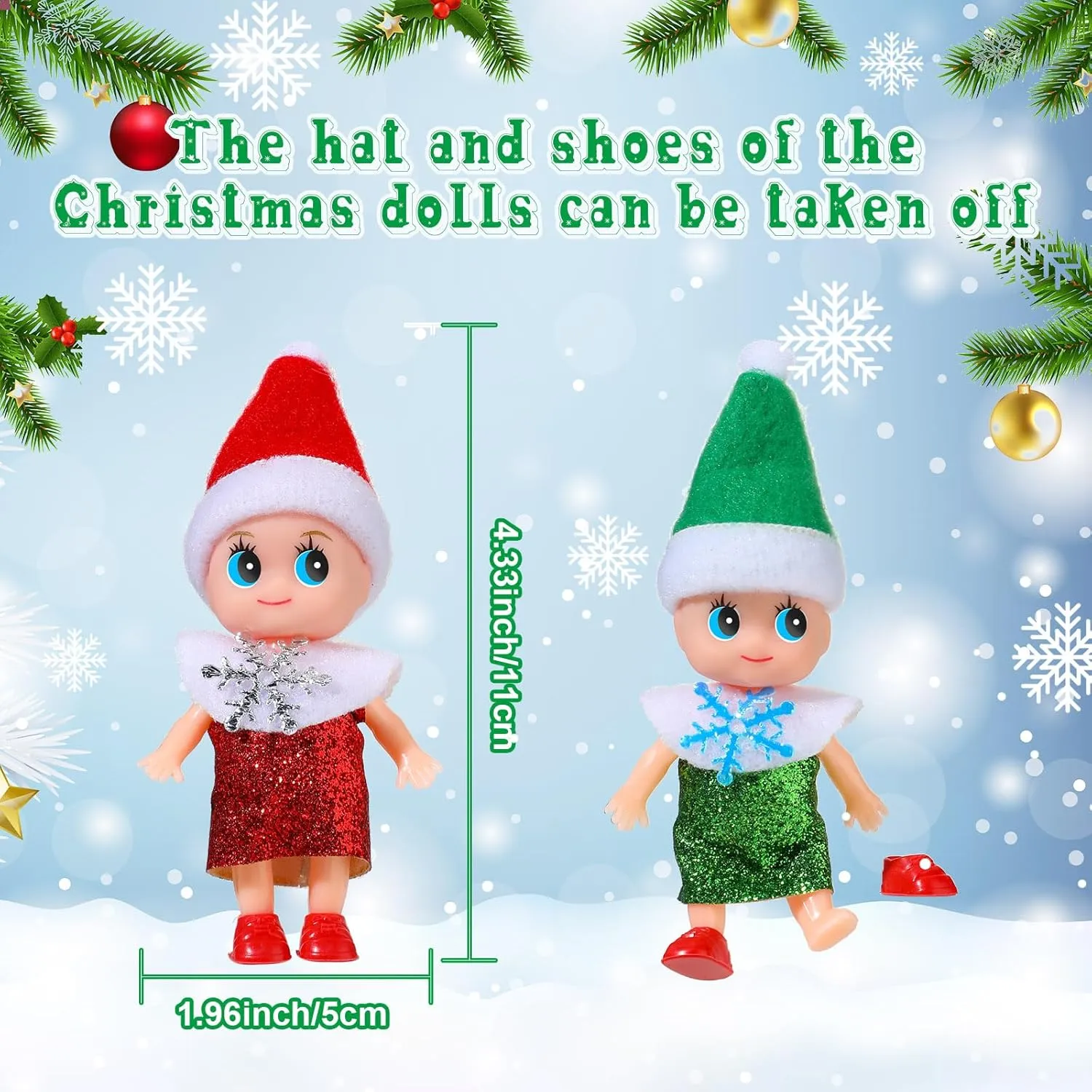 for Little Girls and storm jolt hermit interconnect vagary Boys Holiday Christmas Easter New Year Decorations(Exquisite Style) Sumind 11 Pieces Doll Plush Dolls Tiny Christmas Dolls Novelty Toys Accessories 