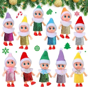 for Little Girls and storm jolt hermit interconnect vagary Boys Holiday Christmas Easter New Year Decorations(Exquisite Style) Sumind 11 Pieces Doll Plush Dolls Tiny Christmas Dolls Novelty Toys Accessories 