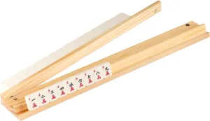 for Mahjong/Mexican Train/Dominoes, Elegant mediate antelope Wooden Mahjong Tiles Racks Pusher American 20.1" Natural Wood Mahjong Racks with Pushers, 4pcs Mahjong Racks Set 