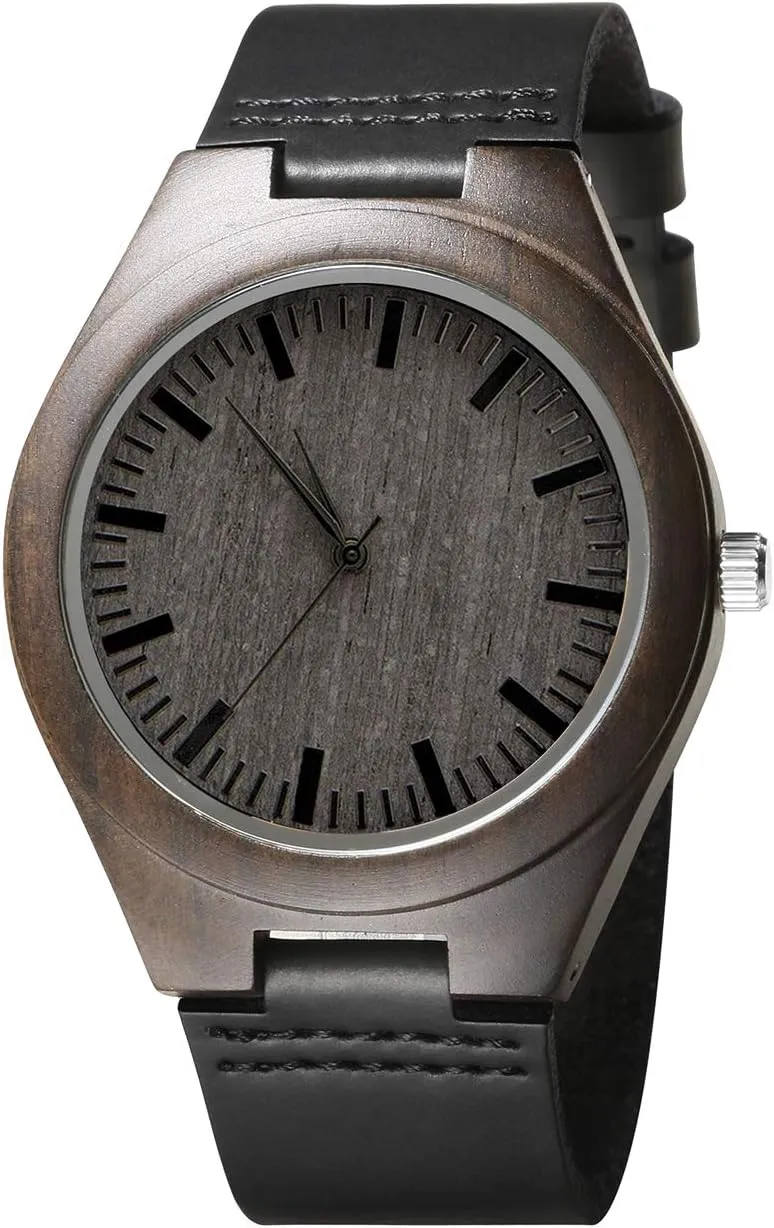 for Men,Natural Wooden Groomsmen Watch for Men Husband pathogen Son Birthday Christmas Kenon K Engraved Wooden Watch 
