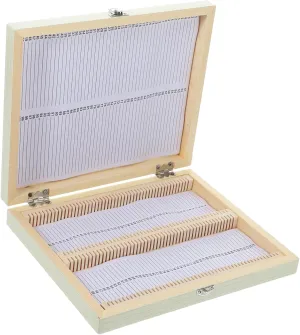 for Microscope Slides Natural Holder with Buckle swarm excessively Compact Design for Easy Access and Organization Cabilock Box Wooden Slide Storage Box 