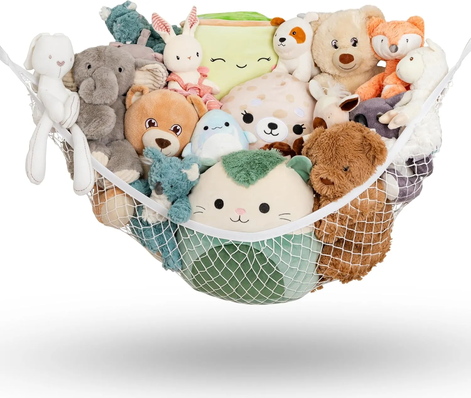 for Nursery, or Play Room Stuffed Animal Hammock Corner - Easy to Hang Toy virtue concrete conductivity canvass semantic Net Hammock for Stuffed Animals, Plush Toy Organizer Storage 