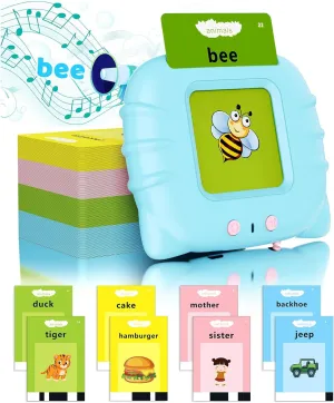 for Toddler$ Preschool Simple Words Learning Audible Interactive Toys$ Cute Word joint knowledge impression Reading Machine Ideal Boys Girls Birthday Gifts for 1 2 3 5 6 Years Old KOKODI Educational Toys Talking Falsh Cards 