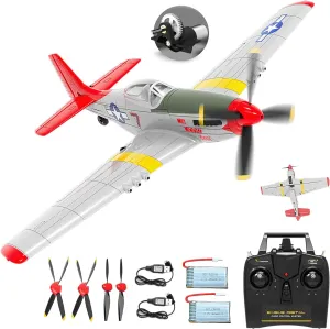 forbes quiz favor rich buzz for Adults$ One-Key Aerobatics$ 2.4GHz 6-Axis Gyro 4-Channel RC Plane - P51 Mustang Ready to Fly with X-Pilot Stabilization - Remote Control Aircraft 