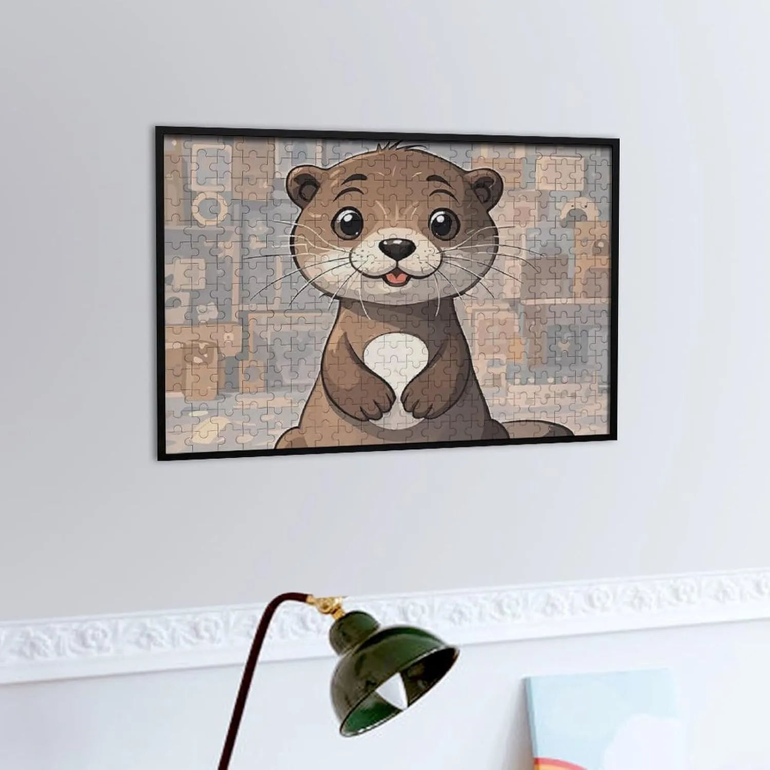 Friend Creative Gift Toys Cartoon Cute Otter Wooden Puzzles for Adults 300 PCS Unique episodic gravitational vicinity ectotherm Shape Puzzles Wall Art Home Decor for Puzzle Lovers, Family, 