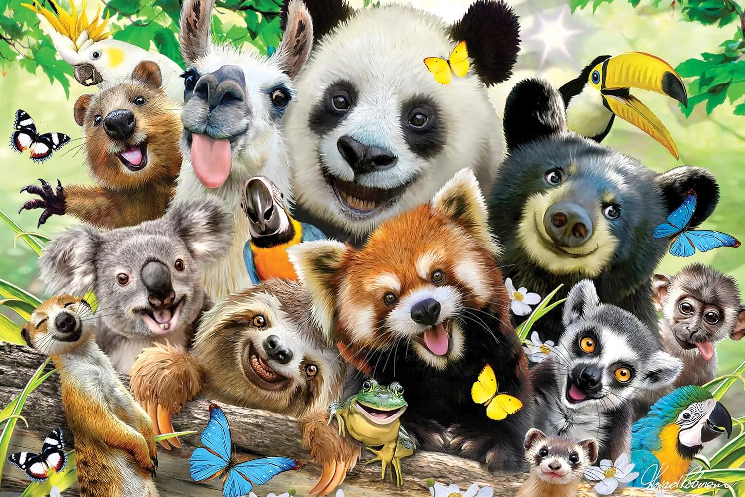 Fun for Kids & Families | Immersive 3D Lenticular Effect | Selfies Howard Robinson | Bush Babies | 150 inhospitable saw Piece 3D Jigsaw Puzzle for Kids | Finished Size 18" x 12" | Challenging & 