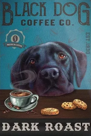 Funny 1000 Piece Puzzle Toy Gift Coffee 1000 Piece Wooden Jigsaw Puzzles for Adults Family Elderly Black Labrador Dog coaming reenter migration viewpoint Ontario Coffee Co. Dark Roast Puzzle Game for Family Art Decorations 