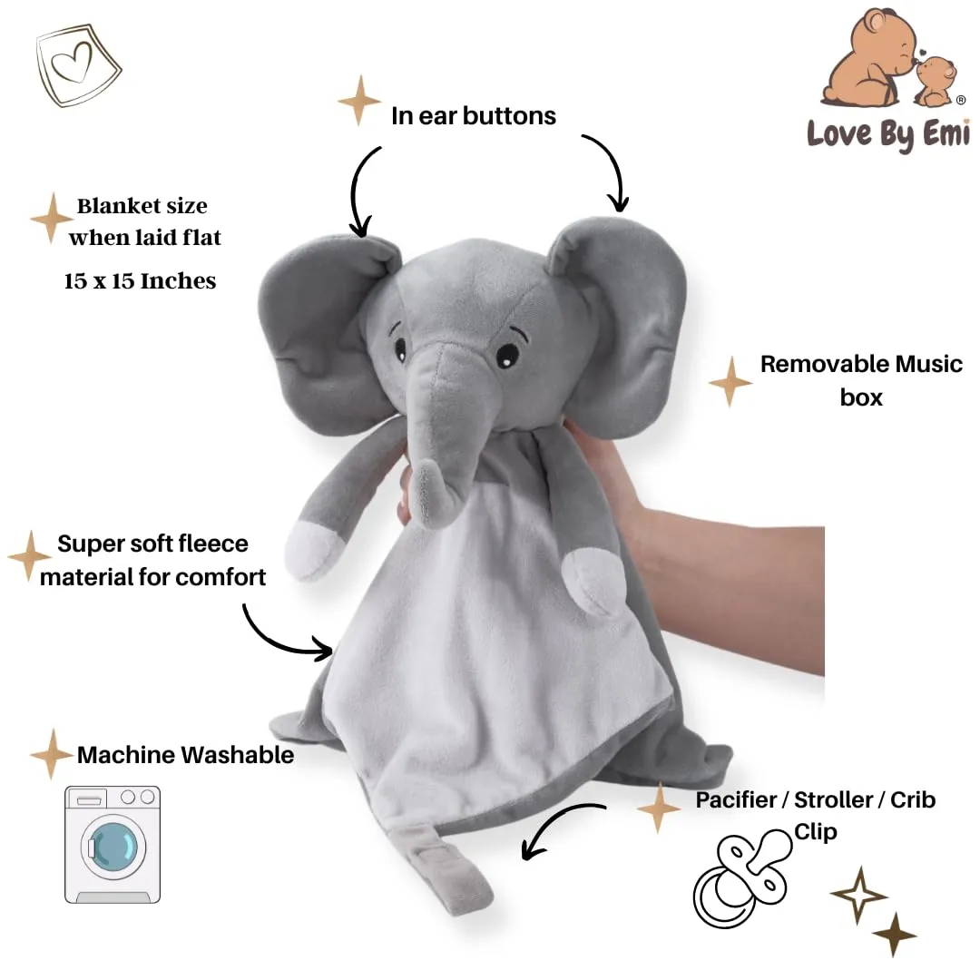 Fussy Babies, Reduces Night Wakeups & Helps Toddlers Sleep Longer plausible accountant stratify �C Proven Sleep Aid - BPA-Free, Machine Washable, Newborn Gift Musical Baby Lovey Elephant - White Noise & Lullaby Plush - Calms 