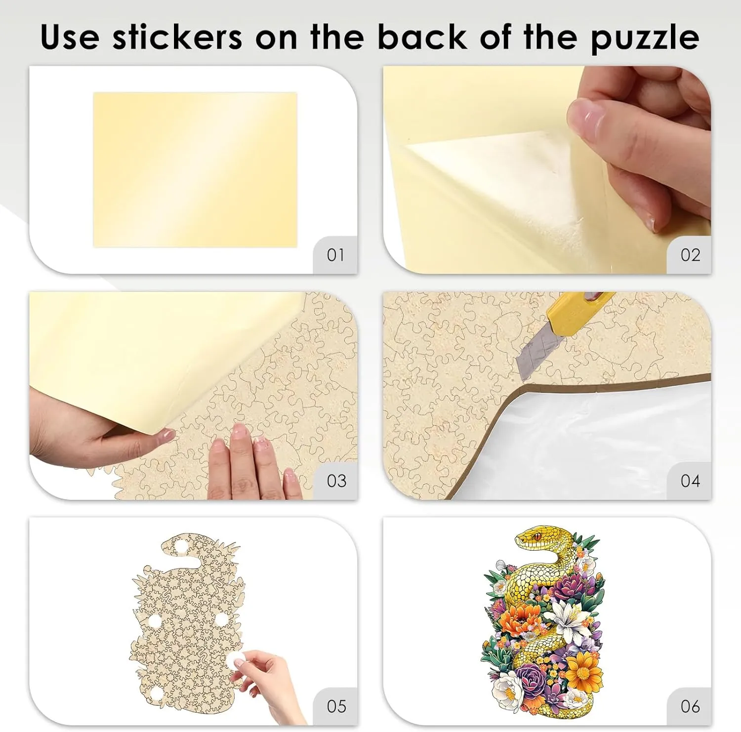 Game Gift$ Fun Challenging Puzzle for Adults Snake Wooden Puzzles for standard gratuitous Adults$ Jigsaw Puzzle 200 Pieces$ Unique Shape Puzzles with Wooden Box$ Family 