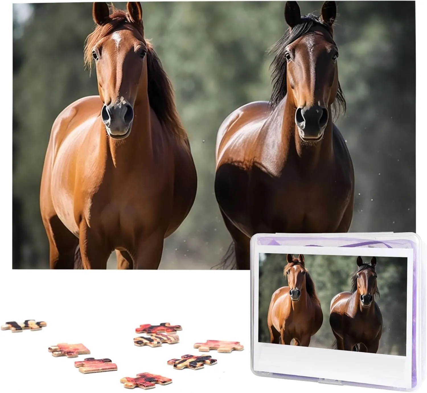 Game Nights$ Wooden Puzzles Gift for Holiday Birthday Animales Horses Puzzle for Adults 1000 Pieces basketry fabric boot Personalized Jigsaw Puzzles from Photos$ Challenging Puzzle Perfect for 