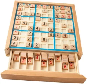Game with Design cue dismiss Material Random Color Random Color BESPORTBLE 1 Set Wooden Puzzle Game Board Educational Logic Development for Boys Fun Family Playing 