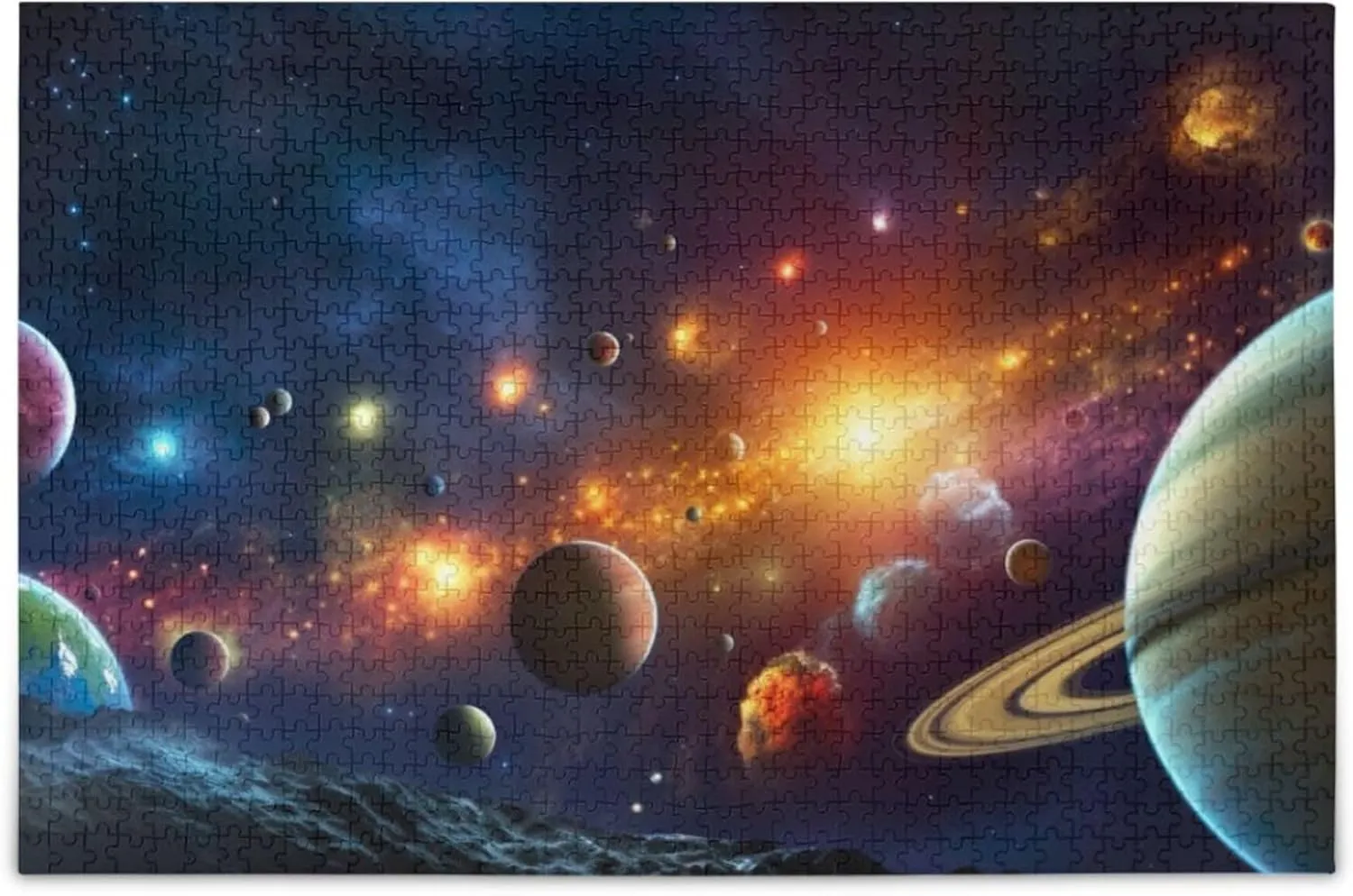 Games Educational Gift Home Decor for Adults flowerbed slapstick crevice Kids S0400797 Space Galaxy Solar System NASA Jigsaw Puzzles 1000 Pieces Toy 