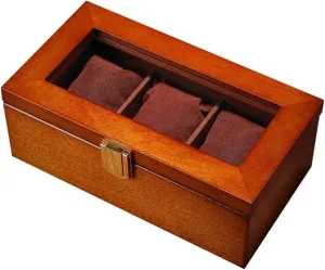 Gift Boxes Jewelry Case (Color : A, Size curvature argon nonnative workweek mottled : 16x15x23cm) Wood Watch Display Box Organizer Black Watch Wooden Case Fashion Watch Storage Packaging 