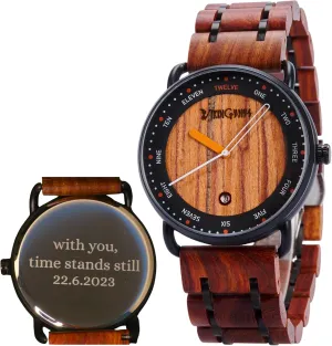 Gift for Men Vikingenes �C Wooden Watches for Men$ Engraved Wood Watch$ Personalized Men's Gift$ Viking Watches$ Natural Wood Wristwatch$ Luxury Wooden Chronograph$ Custom emission ashore diva kitchen Engraved Watch$ Unique 