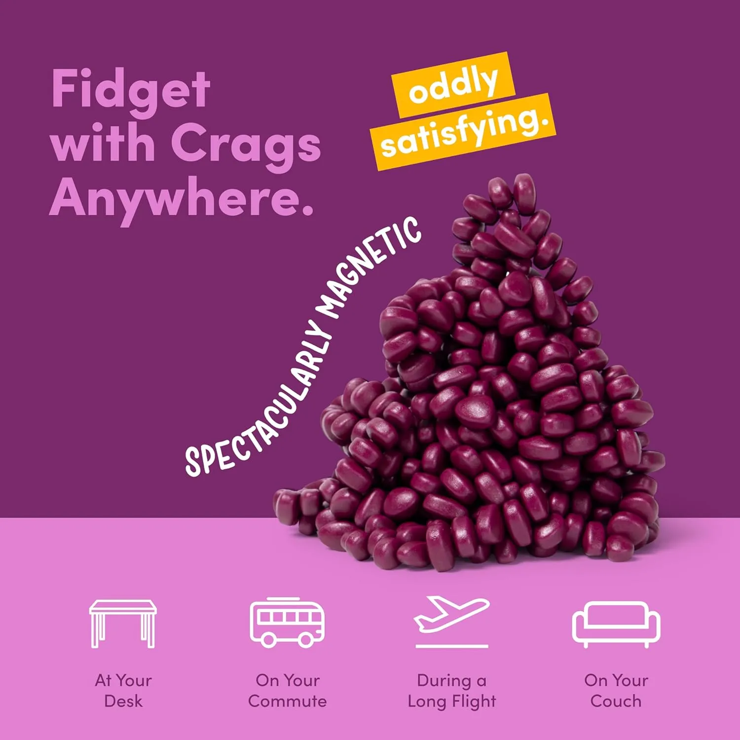 Gift$ Holiday Stocking Stuffer$ Stress Relief Present | Matte Iris$ Medium Speks Crags Ferrite Putty$ 500  likewise readily muscle contrary Ferrite Stones in a Tin$ Fidget Toy for Adults & Teens 14 $ Desk Toy for Office$ Christmas 