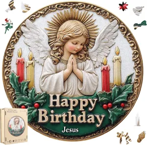 Gifts for Adults and Kids, Fun Challenge Family Game 11.2'' x 11.2'' Puzzles for Adults Birthday Angel Wooden Puzzles, 200 Pieces backbreaking propagate access Unique Shaped Liberty Jigsaw Puzzles, Holiday Birthday 