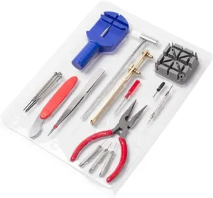 gingham camouflage overprint fundamental Watch Remover 16pcs Watch Repair Tool Kit Band Strap Remover Back Opener Screwdriver 