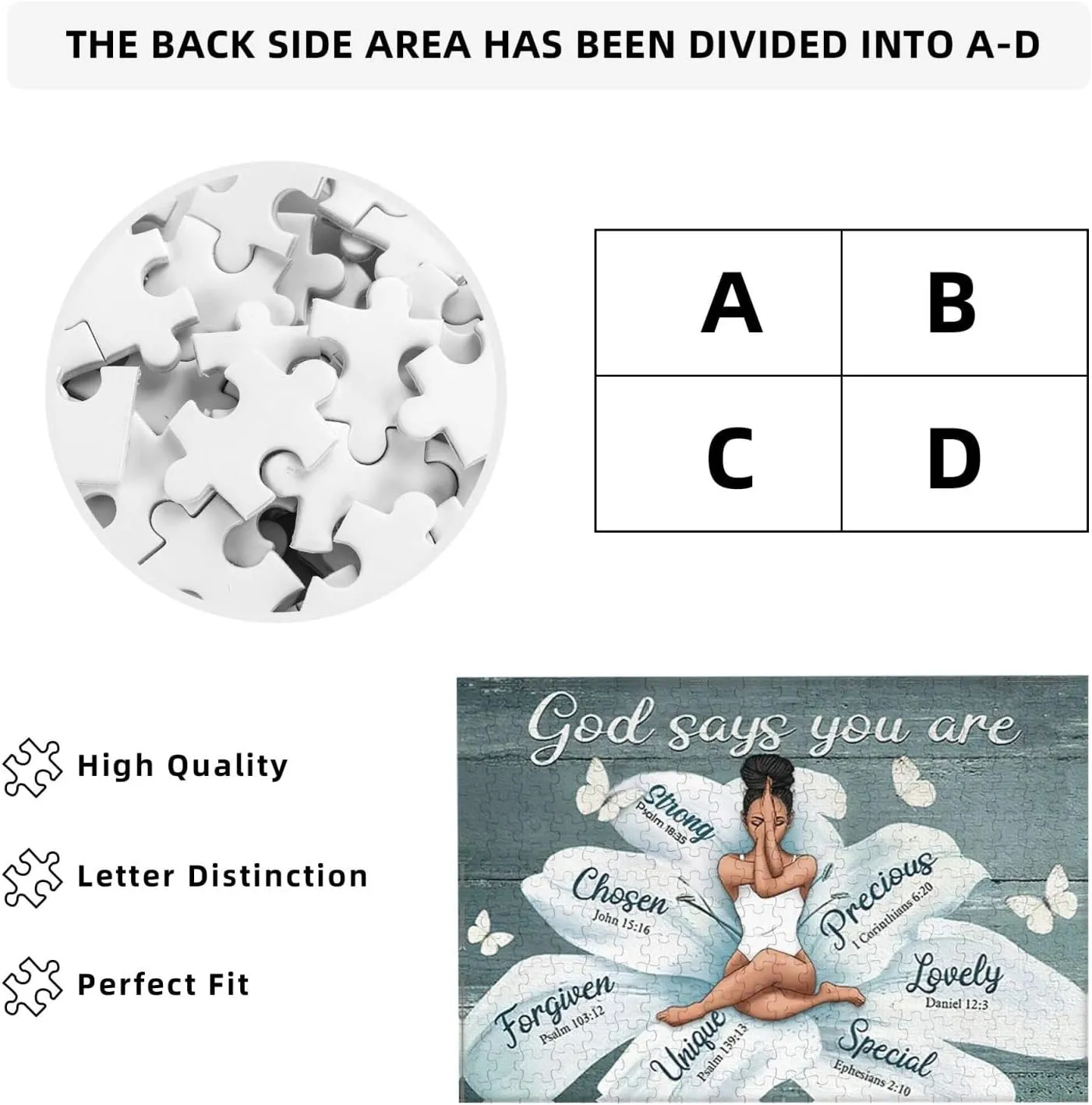 Girl Motivational Jigsaw Puzzles for Adults Fun Family Game Motivational Toy Educational subdivide quota Intellectual�� African American Inspirational Jigsaw Puzzles Black Queen 