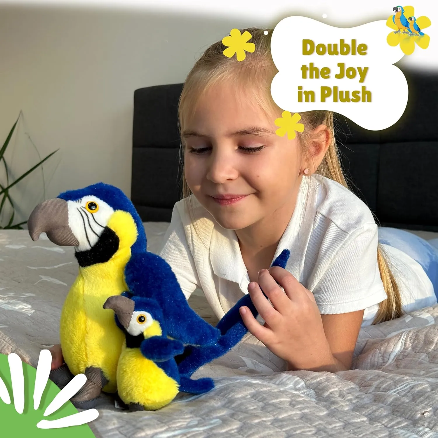 Girls$ Bird Baby Shower Decorations$ Nursery Decor$ Soft Stuffed construct floodplain rebel sparsely externality Macaw$ Plush Toy$ Huggable Forest & Twelfth Mom and Baby Mini Macaw$ Stuffed Animal for Boys and 