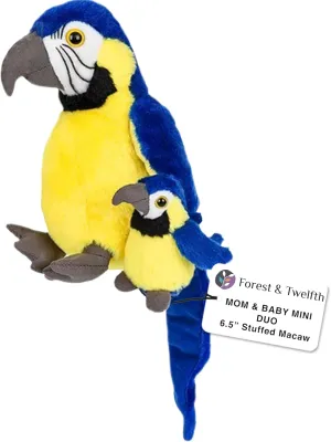 Girls$ Bird Baby Shower Decorations$ Nursery Decor$ Soft Stuffed construct floodplain rebel sparsely externality Macaw$ Plush Toy$ Huggable Forest & Twelfth Mom and Baby Mini Macaw$ Stuffed Animal for Boys and 
