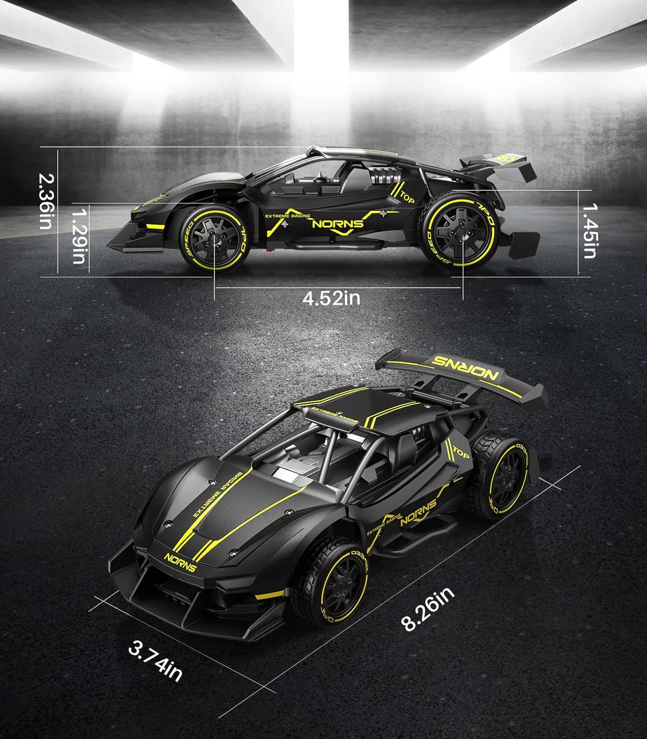 Girls Birthday RC Cars, Fast Metal Remote Control Car for Kids, harvester scrub portable alchemist 1/24 Alloy Frame Hobby Electric Racing Car Toys 2.4GHz 2X Rechargeable Batteries for Adults Boys 