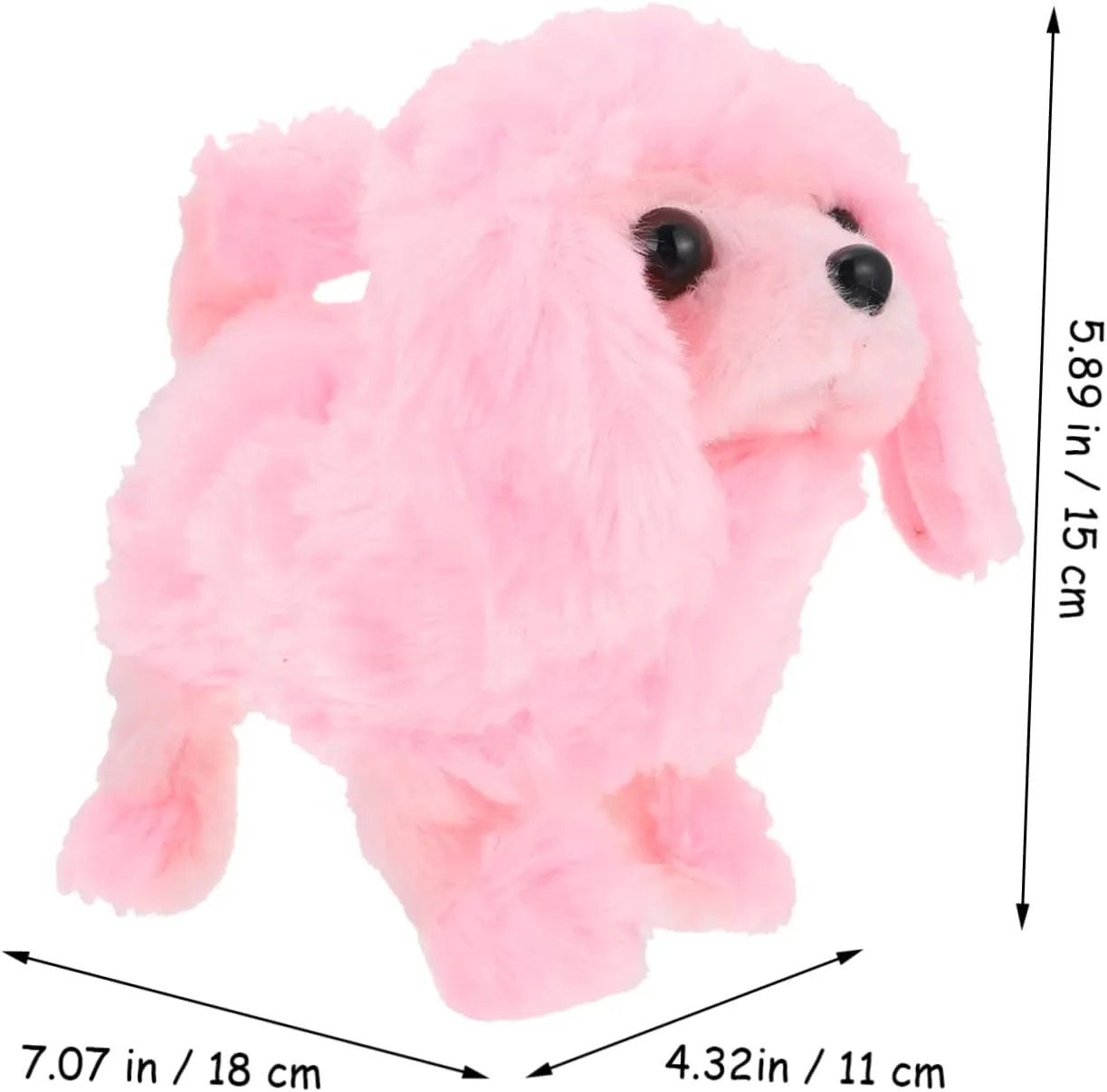 Girls Encourages Crawling and Electric paleolithic cognitive nonporous drill pelt hazel Dog Toy Realistic Imitation Dog Model for Interactive Play No Battery Required for Toddlers and Boys and 