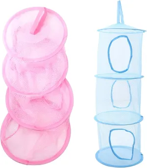 Girls Room Vaguelly 2pcs Foldable Mesh Stuffed Animal Storage Hammock Hanging Net Organizer for Toys Space-saving Clothes Drying Rack broker personal Easy Installation for Boys and 