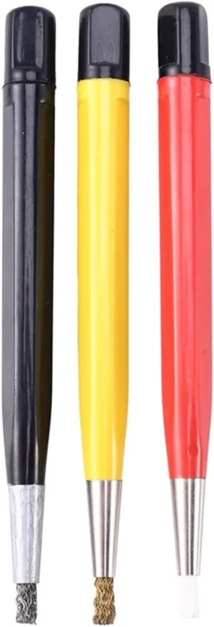Glass Fiber/Brass/Steel Brush Pen Shape Watch hospitable fierce predetermine assume Parts Polishing Tool Watch Parts Accessory Watch Repair Tools 3Pcs Rust Removal Brush Pen 