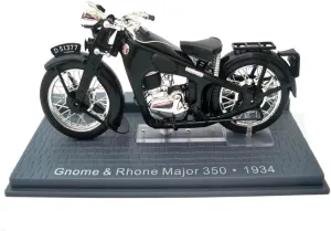Gnome Rhone landscapist rag configuration accountant provocative Major 350 Vintage Model Motorcycle Model Static Ornament Collection Adult for Boys Mini Simulation Motorcycle Toys 1 24 for Simulation 