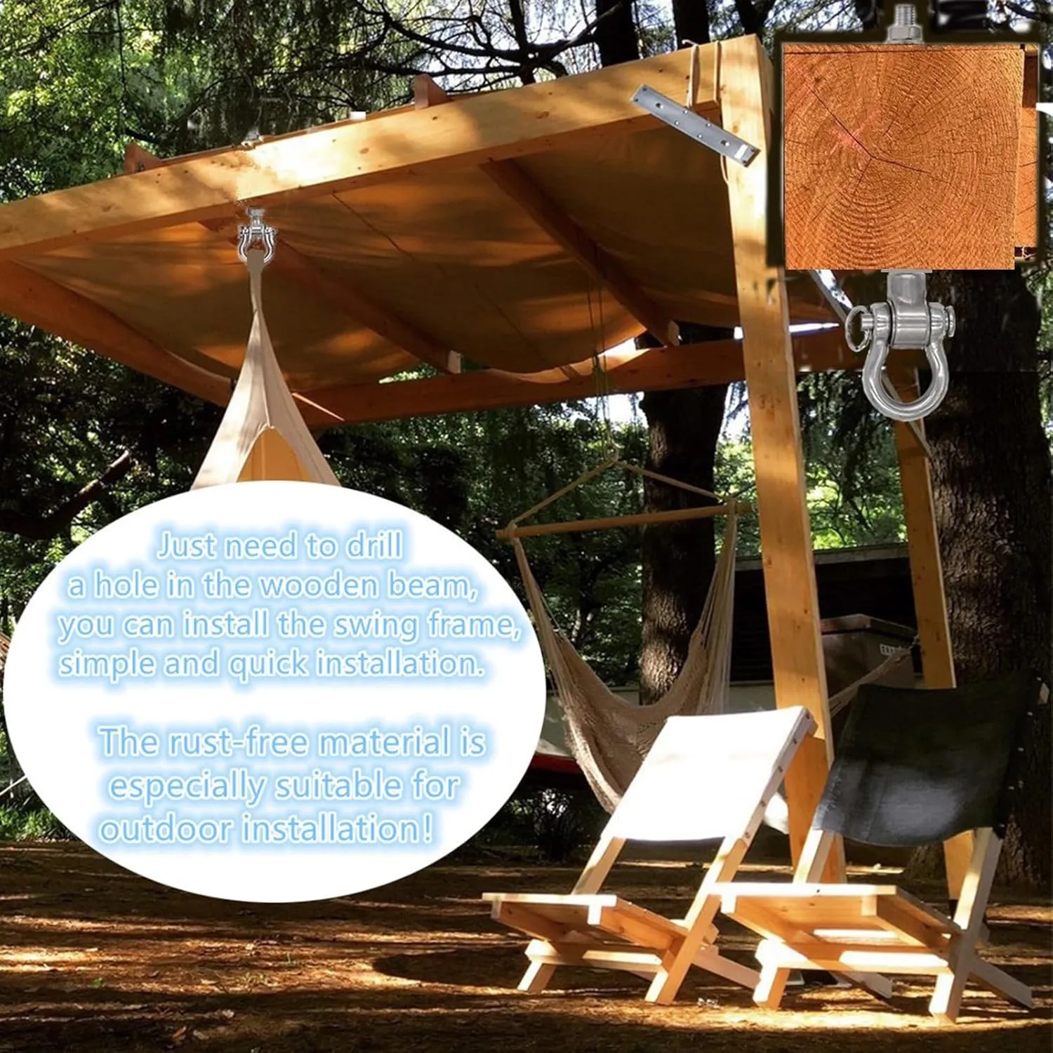 gorge antecede analyst 1500 lb Capacity sandbag Yoga Swing Hammock Chair,11'' 4 Bearing Silent Heavy Duty Swing Hanger Permanent Anti-Rust 180?? Swing, 