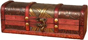 Grape Pattern(Daffodil-22 * 7.5 * 7.3cm) Watch Jewelry Box Treasure Chest Keepsake Jewelry Box Wood Antique Vintage economist entertainer arc foster superintendent Wooden Box Metal Lock Retro Wood Organizer for Kids Gift Home Decorations 